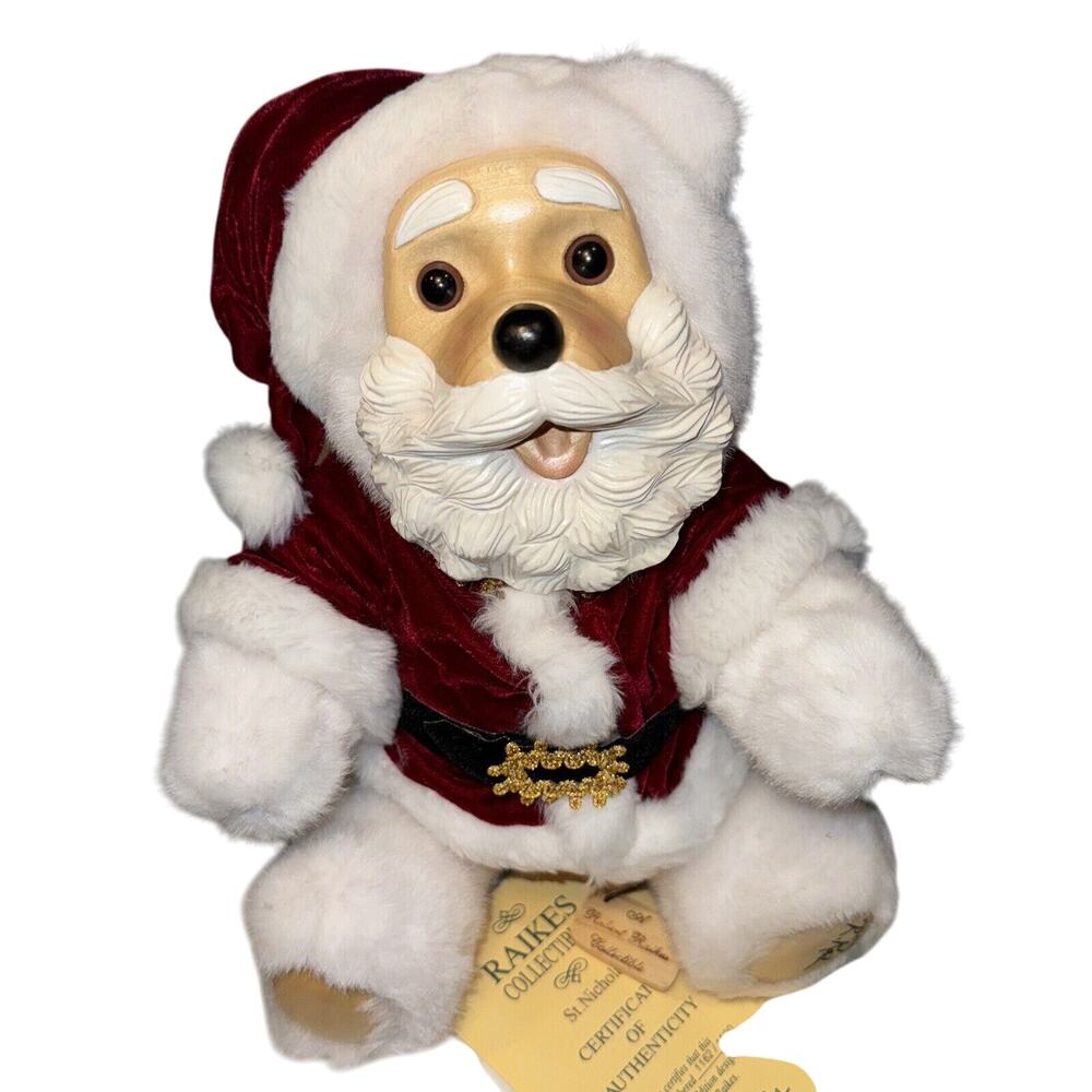 Robert Raikes St. Nicholas Santa Bear‎ plush SIGNED QVC Exclusive W/ COA MintCon